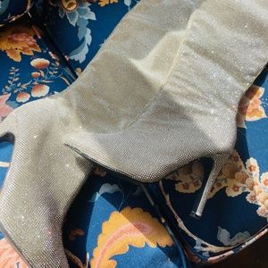 Rhinestone Knee High Boot